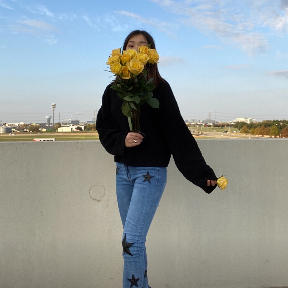 Blue jeans with stars